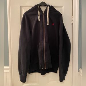Polo by Ralph Lauren Black Zip up Hooded Jacket size XL